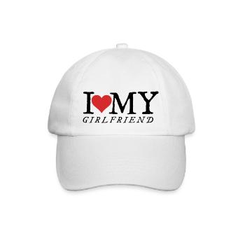 J’aime ma copine - Casquette classique - blanc/blanc - Devant