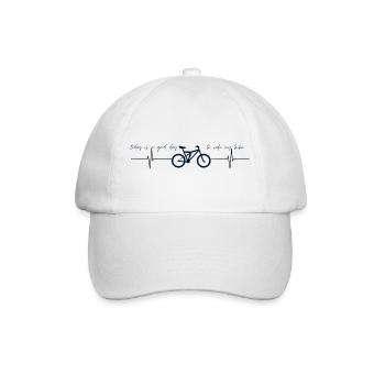 today is a good day to ride my bike - Baseballkappe - Weiß/Weiß - Vorne