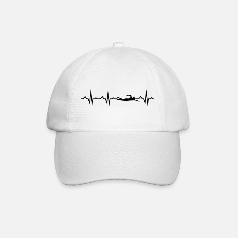 Schwimmen Wassersport Schwimmer Geschenk - Baseballkappe - Weiß/Weiß