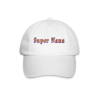 Super Nana - Baseball Cap - white/white - Front