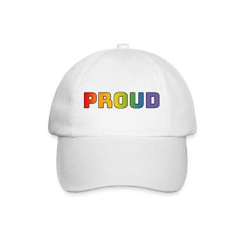 Regenbogen proud schwarz - Baseballkappe - Weiß/Weiß - Vorne