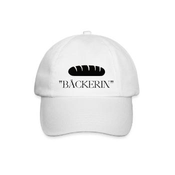 BÄCKERIN - Baseballkappe - Weiß/Weiß - Vorne
