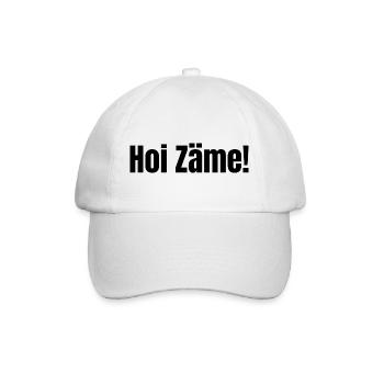 Hoi Zäme ! schwarz - Baseballkappe - Weiß/Weiß - Vorne