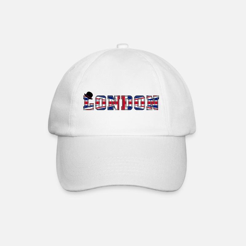 London Union Jack - Baseballkappe - Weiß/Weiß