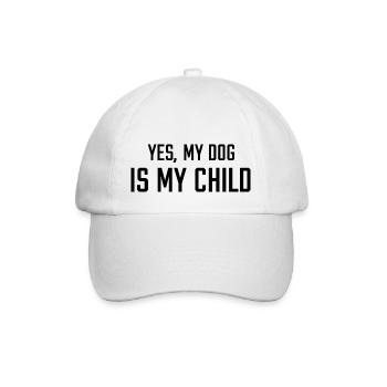 Hund Dog - Baseballkappe - Weiß/Weiß - Vorne