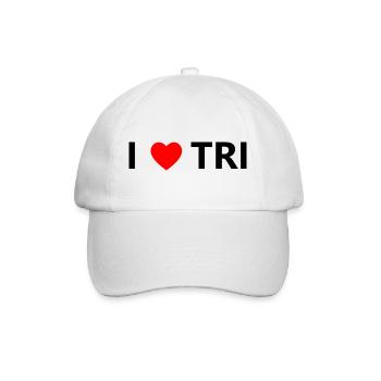 Triathlon Natation Bike Run Marathon - Casquette classique - blanc/blanc - Devant
