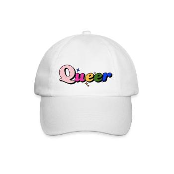 QUEER LGBTQ+ PRIDE SLOGAN - Baseballkappe - Weiß/Weiß - Vorne