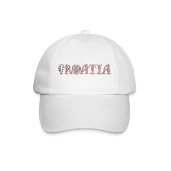 Glagoljica croatia hrvatska croatia hrv travel - Baseball Cap - white/white - Front