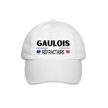 Gaulois réfractaire humour politique anti macron - Casquette classique - blanc/blanc - Devant