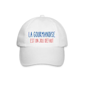 La gourmandise est un joli défaut - Casquette classique - blanc/blanc - Devant