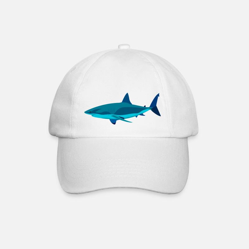 Meerestiere - Baseballkappe - Weiß/Weiß