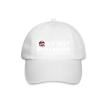 J’aime mon petit ami chaud - alors spls restez loin de moi - Casquette classique - blanc/blanc - Devant