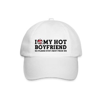 J’aime mon petit ami chaud - alors spls restez loin de moi - Casquette classique - blanc/blanc - Devant