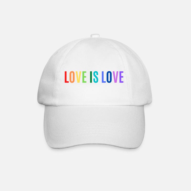 LOVE IS LOVE - Baseballkappe - Weiß/Weiß