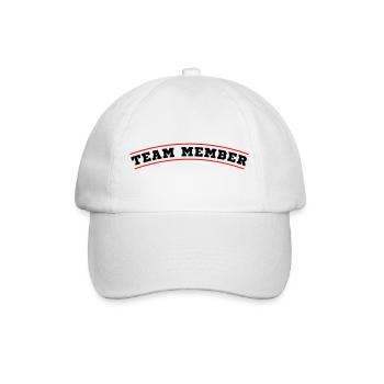 Team Member Design 2 - Baseball Cap - white/white - Front