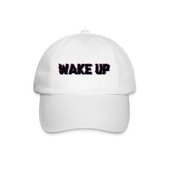 Wake up noir - Casquette classique - blanc/blanc - Devant