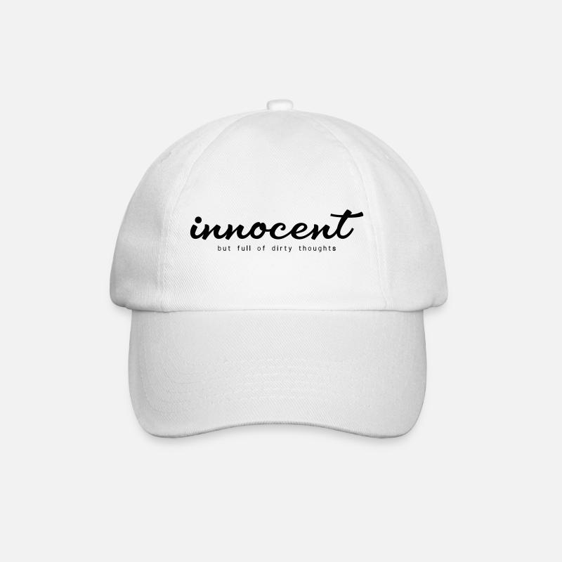 Innocent but full of dirty thoughts - Baseball Cap - white/white