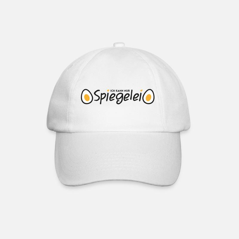 Spiegelei - Baseballkappe - Weiß/Weiß