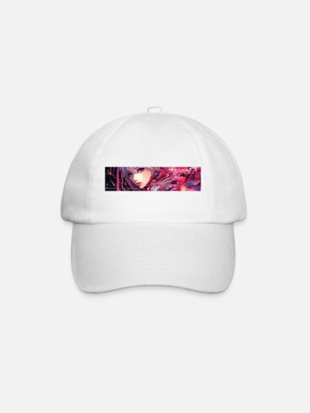 Anime Cyber - Baseballkappe - Weiß/Weiß