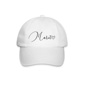 Marit Name Vorname Mädchen - Baseballkappe - Weiß/Weiß - Vorne