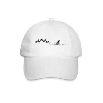 Heartbeat - Chien - Montagne - (4) - Casquette classique - blanc/blanc - Devant