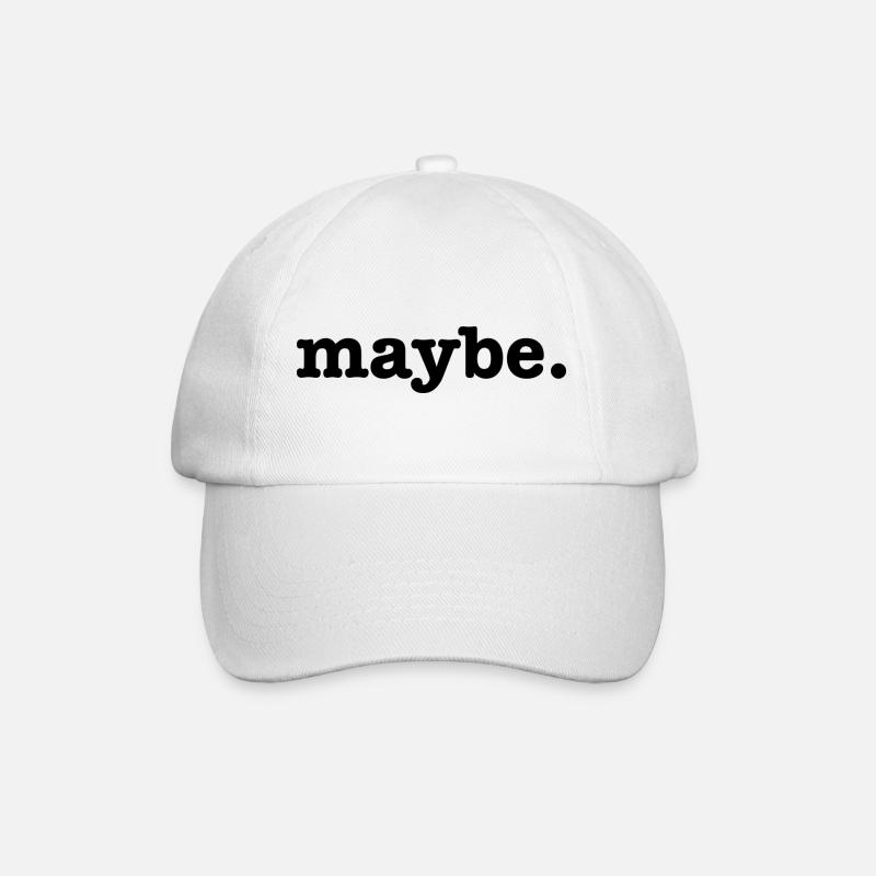 Maybe - Baseball Cap - white/white