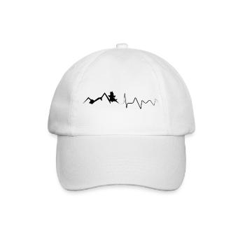 Battement de cœur - Ours - Montagne - (5) - Casquette classique - blanc/blanc - Devant