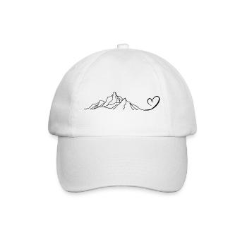 Heart - Mountain - (11) - Baseball Cap - white/white - Front