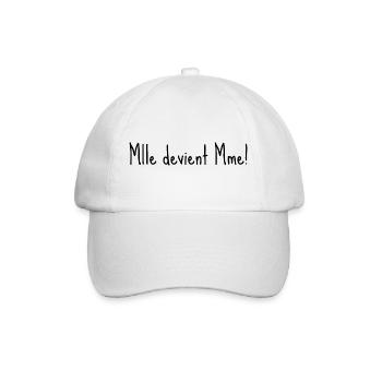 Mlle devient mme - Casquette classique - blanc/blanc - Devant