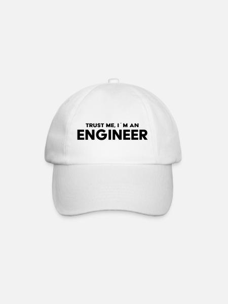 trust me, I´m an engineer - Baseball Cap - white/white