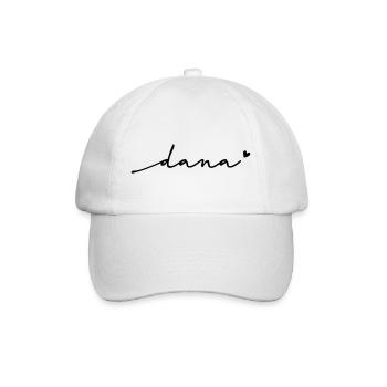 Nom cursif Dana - Casquette classique - blanc/blanc - Devant