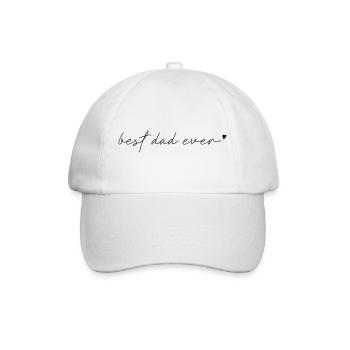 Geschenk Vater best dad - Baseballkappe - Weiß/Weiß - Vorne