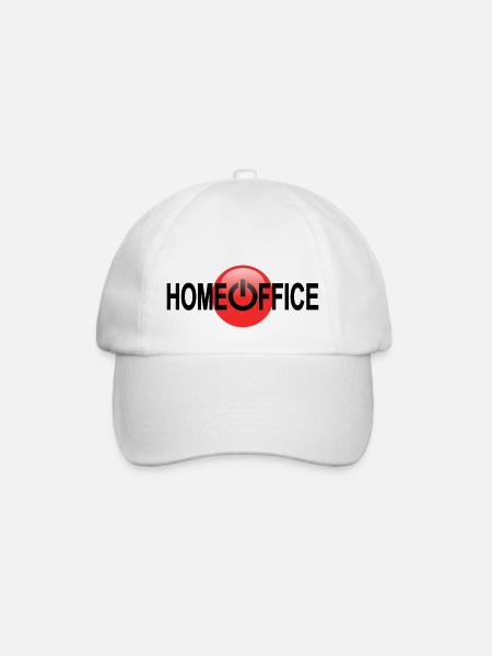 Home Office Vers.2- Arbeit Zuhause - Baseballkappe - Weiß/Weiß