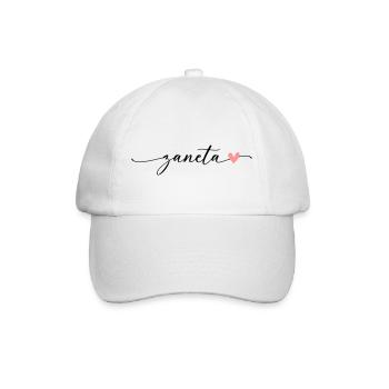 Zaneta Name Calligraphy Font - Baseball Cap - white/white - Front
