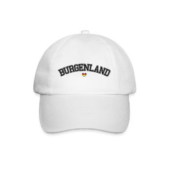 Burgenland Herz Schrift - Baseballkappe - Weiß/Weiß - Vorne
