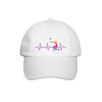 Battement de coeur volley ball - Casquette classique - blanc/blanc - Devant