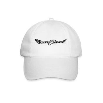 Eagle owl in flight - Baseball Cap - white/white - Front