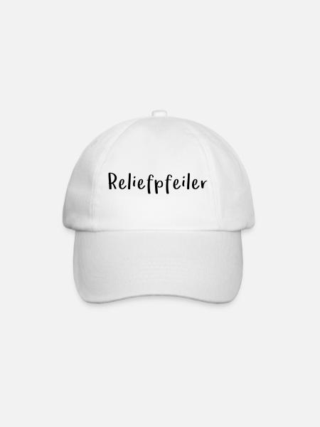 Anagram Reliefpfeiler Text Logo Fun - Baseballkappe - Weiß/Weiß