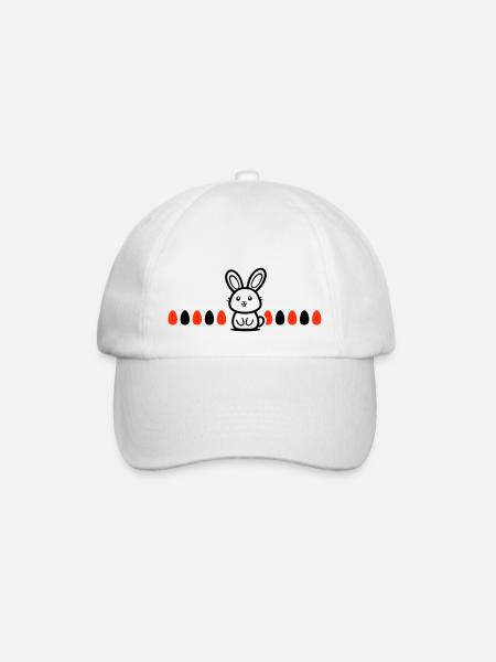Hase Ostern - Baseballkappe - Weiß/Weiß