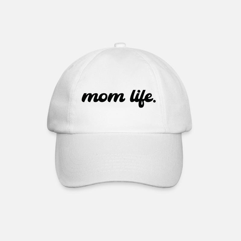 Mom Life Black - Baseball Cap - white/white