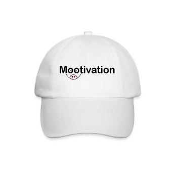 Mootivation Muh Motivation lustige Tiere - Baseballkappe - Weiß/Weiß - Vorne