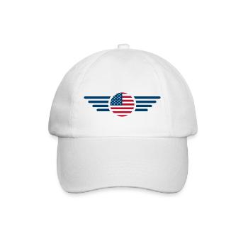 United States USA Style Design T-Shirt - Baseball Cap - white/white - Front