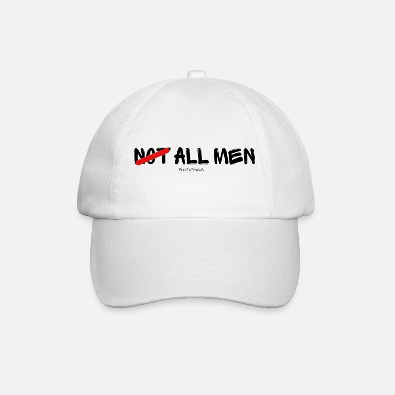 Not all men - Baseballkappe - Weiß/Weiß
