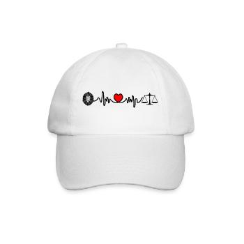 Fréquence cardiaque Cardio Lion Scale - Casquette classique - blanc/blanc - Devant
