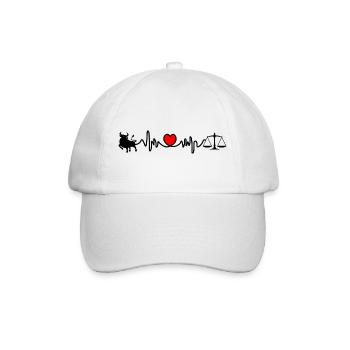 Fréquence cardiaque cardio Taureau Balance - Casquette classique - blanc/blanc - Devant