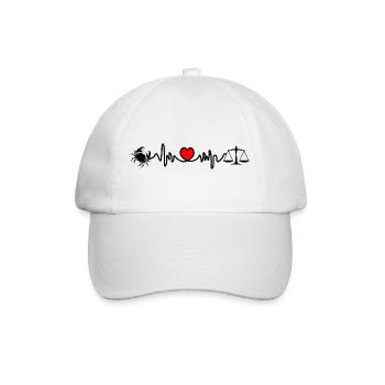 Fréquence cardiaque Cardio Cancer Scale - Casquette classique - blanc/blanc - Devant