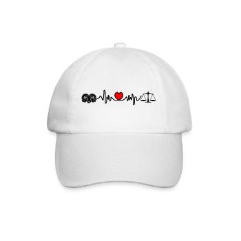 Heart Rate Cardio Ram Scale - Baseball Cap - white/white - Front