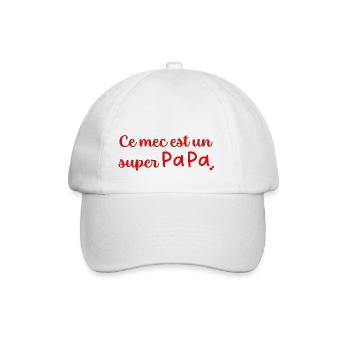 Super papa - Casquette classique - blanc/blanc - Devant