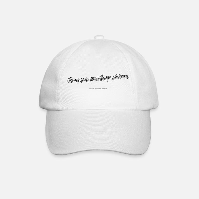 Too serious - Baseball Cap - white/white