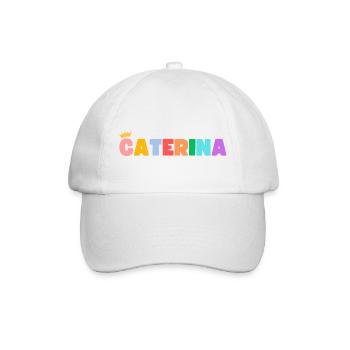 Caterina! Personalisierbar - Baseballkappe - Weiß/Weiß - Vorne